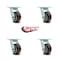 Service Caster 4 Inch Polyurethane Wheel Swivel Caster Set with Ball Bearing SCC-30CS420-PPUB-4 - alternate 4